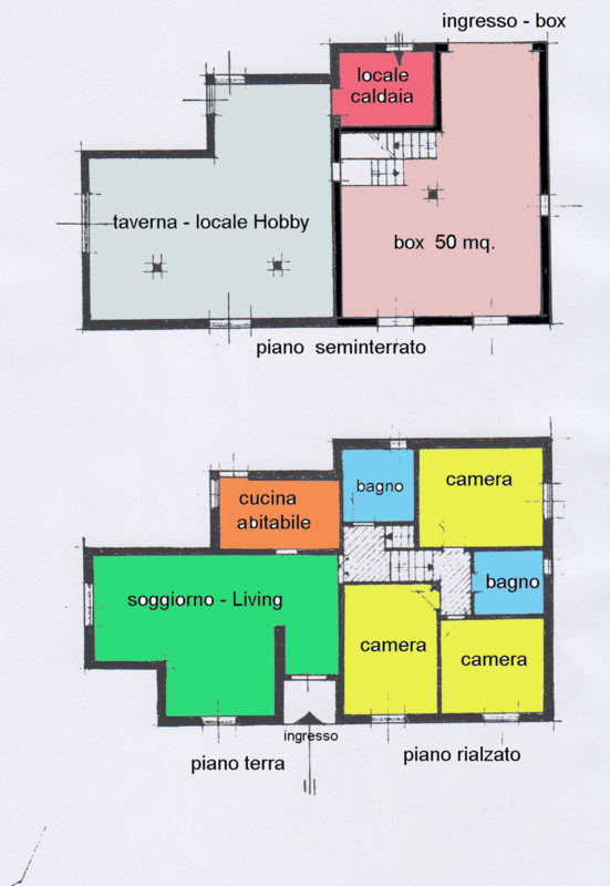 villa singola giardino bellusco planimetria