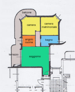 trilocale terrazzo ristrutturato lissone planimetria