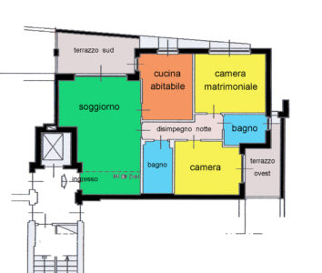 appartamento trilocale moderno lissone planimetria appartamento