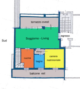 mansarda moderna terrazzi lissone planimetria