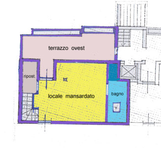 mansarda moderna terrazzi lissone planimetria