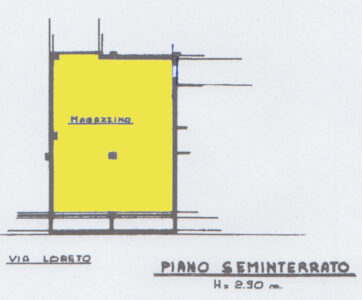 negozio vetrine centro lissone planimetria magazzino