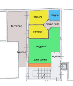 bilocale grande terrazzo stazione lissone planimetria