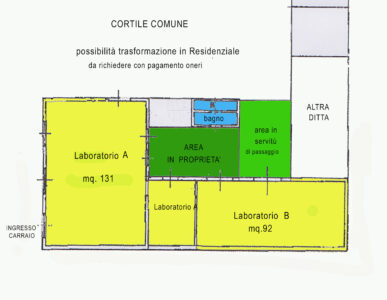 Abitazione laboratorio stazione lissone planimetria