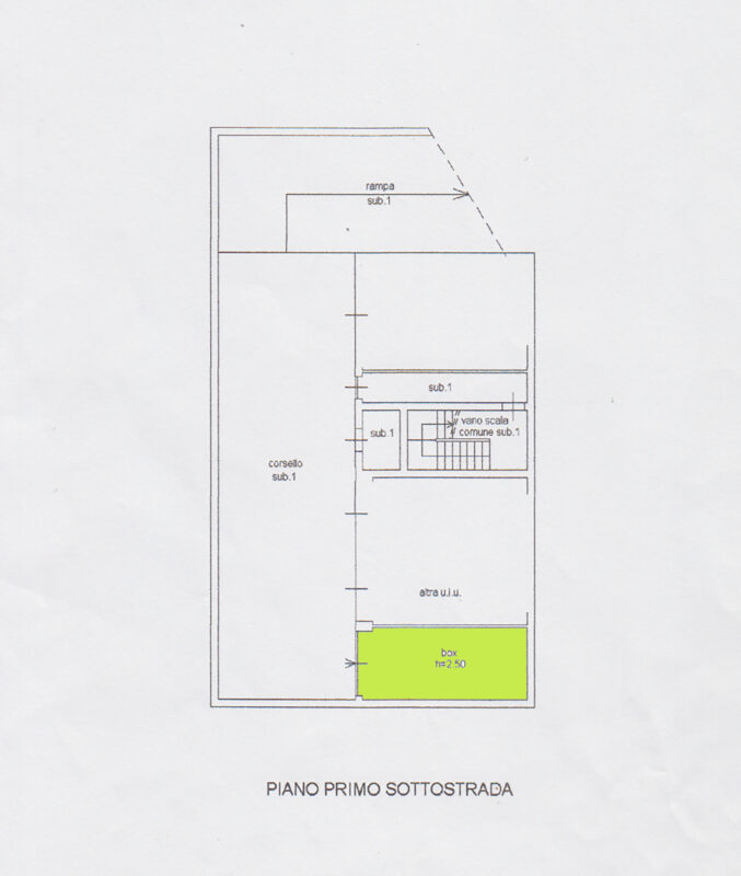 appartamento in villa planimetria box 1