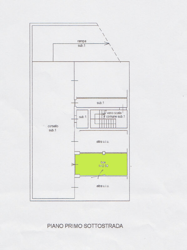 appartamento in villa planimetria box 2