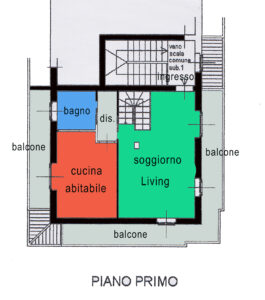 appartamento in villa planimetria piano terra