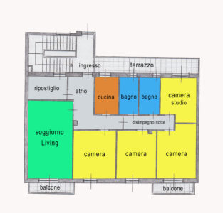Ampio appartamento autonomo Lissone planimetria