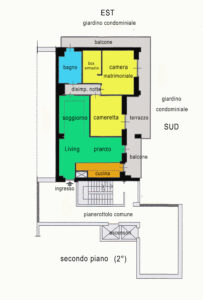 trilocale signorile terrazzo Monza planimetria